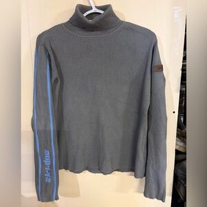 Ski-Doo Bombardier Women's Gray Ribbed Turtleneck Sweater